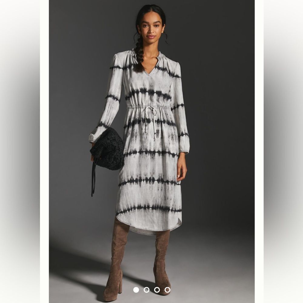 Anthropologie Cloth & Stone Drawstring Midi Dress XS